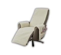 K. & N. Schurwolle Copripoltrona in lana vergine con protezione per braccioli e parte dei piedi lunga, colore folclore