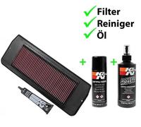 K&N Set Filtro aria + Detergente + Olio
