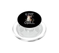 K-Pop And Chill Gatto Kawaii Divertente Musica Pop Coreana PopSockets PopGrip per MagSafe