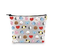 K-pop Bangtan Cosmetic Makeup Bag BT-21 Korean Fans Gift Korean Group Zipper Pouch Bag K-Pop Album Merch per fan dell'esercito Regali, Borsa K-pop, alla moda