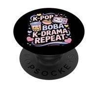 K-Pop Boba K-Drama Ripeti K-POP Amante della musica Kawaii Coreano PopSockets PopGrip Adesivo