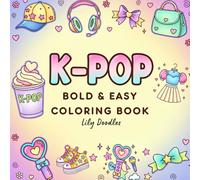 K-Pop Bold and Easy Coloring Book - Sweet K-Pop Elements to Color