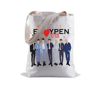 K-POP - Borsa per la spesa da viaggio, per amanti delle canzoni, riutilizzabile, regalo per fan della Corea del Sud, En Love, 32cm ( 12.6 inch ) * 37 cm ( 14.57 inch)