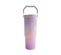K-Pop Cacciatrice di Demoni Borraccia Bambina 850ml in Acciaio Inox, Bottiglia Termica con Cannuccia e Manico, Regalo Ragazza,