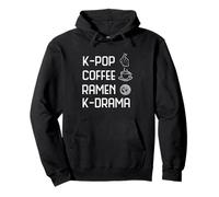 K-Pop Coffee Ramen K-Drama Ragazza coreana Boy Band Hangul Felpa con Cappuccio