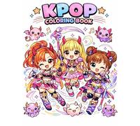 K-Pop Coloring Book: 80 Pages of Fantasy Idol Warriors, Dark Creatures & K-Pop Inspired Coloring Fun for Teens and Adults