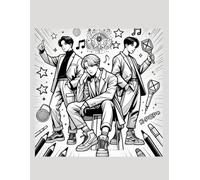K-Pop Coloring Book: A Fun and Relaxing Coloring Experience for K-Pop Fans: 30 Unique Coloring Pages Featuring K-Pop Couples, Symbols, and Iconic Designs for Fans of All Ages