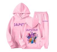 K-Pop D-Demon H-Hunters Tuta Ragazze 2-14 Anni 2 Pezzi Felpa con Cappuccio Stampa e Pantaloni da Jogging Tute da Sportiva Y2K Streetwear Tracksuit per Bambino Maniche Lunghe Completo /