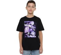 K-Pop Demon Hunters Anime Huntrix Huntr/X Kids T Shirt, Black, Nero, 5-6 Jahre Unisex-Bambini e Ragazzi