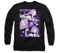 K-Pop Demon Hunters Anime Huntrix Huntr/X Long Sleeve T Shirt, Black, Nero, XL Unisex-Adulto