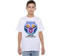 K-Pop Demon Hunters Cartoon Derpy Save The Date Kids T Shirt, Bianco, 5-6 Jahre Unisex-Bambini e Ragazzi