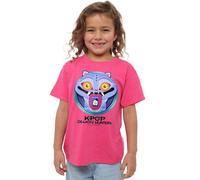 K-Pop Demon Hunters - Cartoon Derpy Save The Date Kids T Shirt, Fuchsia, 12-13