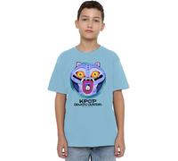 K-Pop Demon Hunters - Cartoon Derpy Save The Date Kids T Shirt, Sky Blue, 12-13