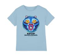 K-Pop Demon Hunters - Cartoon Derpy Save The Date Kids T Shirt, Sky Blue, 12-13