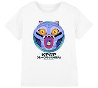 K-Pop Demon Hunters - Cartoon Derpy Save The Date Kids T Shirt, White, 7-8