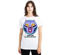 K-Pop Demon Hunters Cartoon Derpy Save The Date Ladies T Shirt, Bianco, XL Donna