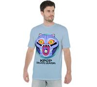 K-Pop Demon Hunters Cartoon Derpy Save The Date T Shirt, Blu Cielo, XL Unisex-Adulto