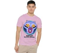 K-Pop Demon Hunters Cartoon Derpy Save The Date Unisex T Shirt, Light Pink, XL
