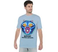 K-Pop Demon Hunters - Cartoon Derpy Save The Date Unisex T Shirt, Sky Blue, Large