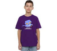 K-Pop Demon Hunters - Cute Derpy Tiger Cartoon Kids T Shirt, Viola, 7-8