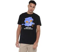 K-Pop Demon Hunters Cute Derpy Tiger Cartoon T Shirt, Navy, Nero, 5XL Unisex-Adulto