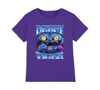K-Pop Demon Hunters - Derpy Tiger Bootleg Kids T Shirt, Purple, 12-13