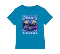 K-Pop Demon Hunters - Derpy Tiger Bootleg Kids T Shirt, Sapphire, 7-8