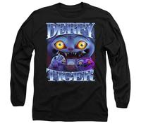 K-Pop Demon Hunters Derpy Tiger Bootleg Long Sleeve T Shirt, Nero, XL Unisex-Adulto