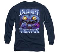 K-Pop Demon Hunters - Derpy Tiger Bootleg Unisex Long Sleeve T Shirt, Navy, Medium