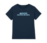 K-Pop Demon Hunters - Full Colour Logo Kids T Shirt, Navy, 5-6 Years