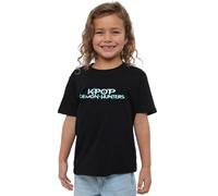 K-Pop Demon Hunters Full Colour Logo Kids T Shirt, Navy, Nero, 9-11 Jahre Unisex-Bambini e Ragazzi