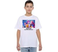 K-Pop Demon Hunters Heroic Huntrix Huntr/X Kids T Shirt, White Canottiera, Bianco, 7-8 Anni Unisex-Bambini e Ragazzi