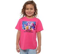 K-Pop Demon Hunters Heroic Huntrix Huntr/X Kids T Shirt, White, Fucsia, 5-6 Jahre Unisex-Bambini e Ragazzi