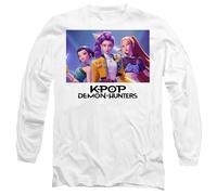 K-Pop Demon Hunters Heroic Huntrix Huntr/X Long Sleeve T Shirt, White, Bianco, L Unisex-Adulto