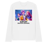 K-Pop Demon Hunters - Heroic Huntrix Huntr/X Unisex Long Sleeve T Shirt, White, X-Large