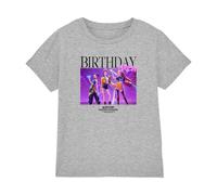 K-Pop Demon Hunters Huntrix Birthday Crew Group T Shirt, Athletic Heather, 7-8 Jahre Unisex Kids