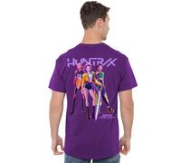 K-Pop Demon Hunters - Huntrix Huntr/X Band Pose (Back Print) Unisex T Shirt, Purple, Small