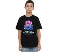 K-Pop Demon Hunters Huntrix Huntr/X Billboard Poster Kids T Shirt, Nero, 3-4 Jahre Unisex-Bambini e Ragazzi
