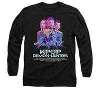 K-Pop Demon Hunters Huntrix Huntr/X Billboard Poster Unisex Long Sleeve T Shirt, Black, XL