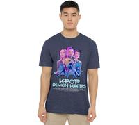 K-Pop Demon Hunters Huntrix Huntr/X Billboard Poster Unisex T Shirt, Heather Navy, XXL