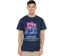 K-Pop Demon Hunters - Huntrix Huntr/X Billboard Poster Unisex T Shirt, Navy, Small