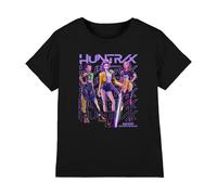 K-Pop Demon Hunters - Huntrix Huntr/X Golden Trio Pose Kids T Shirt, Black, 7-8