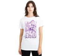 K-Pop Demon Hunters Huntrix Huntr/X Manga Panels Trio Ladies T Shirt, White, XL Women's