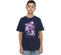 K-Pop Demon Hunters Huntrix Huntr/X Manga Panels Trio T Shirt, Navy, 3-4 Anni Unisex Kids