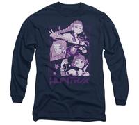 K-Pop Demon Hunters Huntrix Huntr/X Manga Panels Trio Unisex Long Sleeve T Shirt, Navy, M