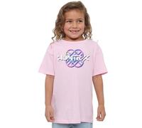 K-Pop Demon Hunters Huntrix Huntr/X Pastel Logo Kids T Shirt, Black, Rosa Chiaro, 3-4 Jahre Unisex-Bambini e Ragazzi