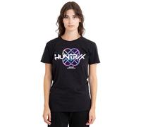 K-Pop Demon Hunters - Huntrix Huntr/X Pastel Logo Ladies T Shirt, Black, Large