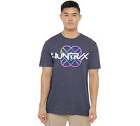 K-Pop Demon Hunters Huntrix Huntr/X Pastel Logo T Shirt, Heather Navy, Blu Scuro, XL Unisex-Adulto