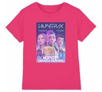 K-Pop Demon Hunters - Huntrix Huntr/X World Tour Billboard Kids T Shirt, Fuchsia, 7-8