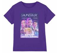 K-Pop Demon Hunters - Huntrix Huntr/X World Tour Billboard Kids T Shirt, Purple, 5-6